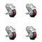 Service Caster 3.5 Inch Maroon Polyurethane Wheel Swivel Bolt Hole Caster Set with Brake SCC SCC-BH20S3514-PPUB-MRN-TLB-4 - alternate 1